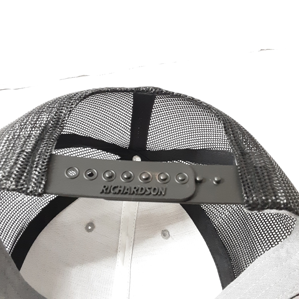Branded Bills 'the Patriot' Leather Patch Hat Curved Trucker NEW - Picture 8 of 9